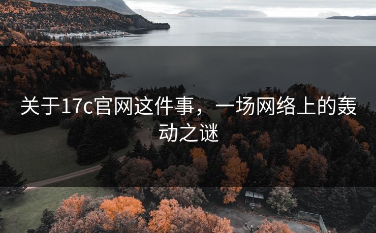 关于17c官网这件事，一场网络上的轰动之谜
